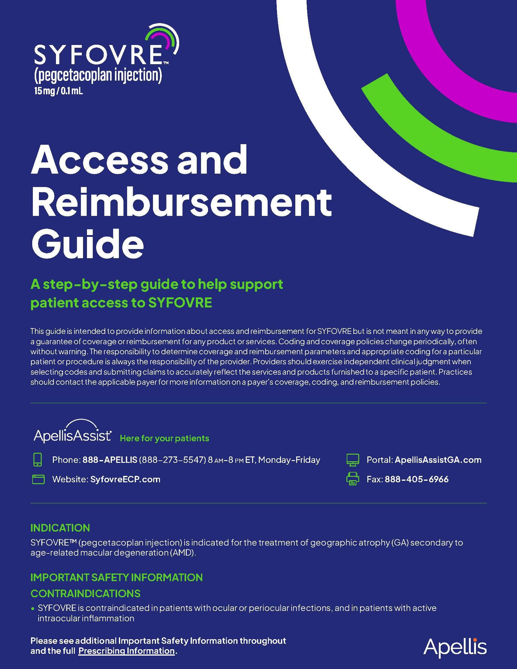 SYFOVRE® (pegcetacoplan injection) Access and Reimbursement Guide thumbnail
