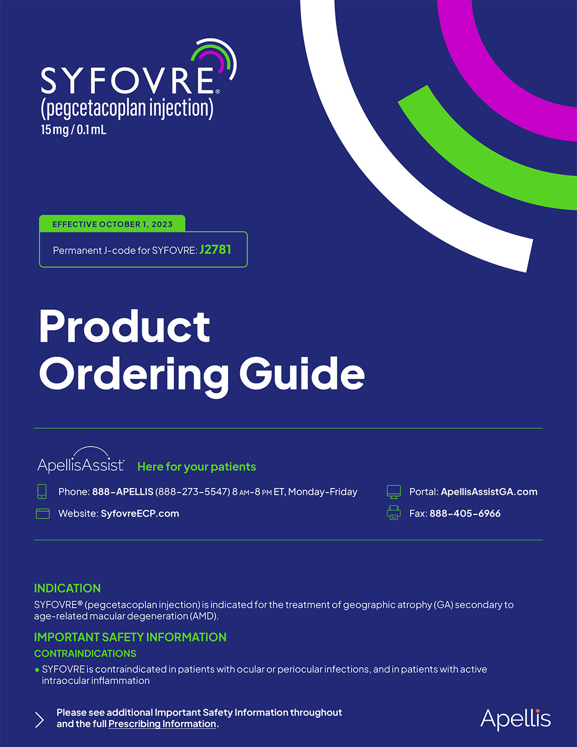 SYFOVRE® (pegcetacoplan injection) Product Ordering Guide thumbnail